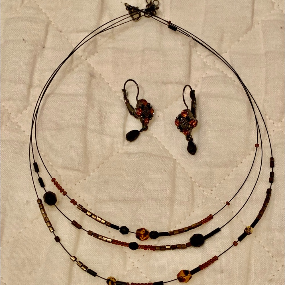Necklace and earrings